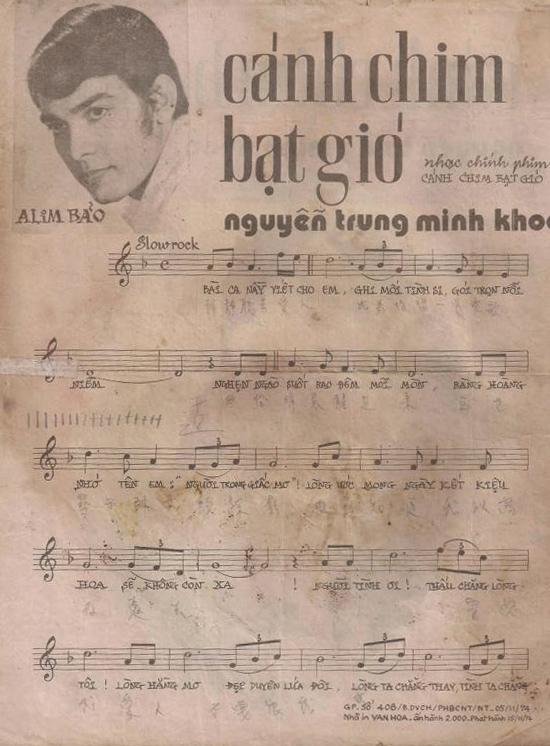 Sheet nhạc Cánh Chim Bạt Gió